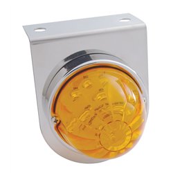 UP32318-Stainless Light Bracket With 17 LED Watermelon Light - Amber LED/Amber Lens
