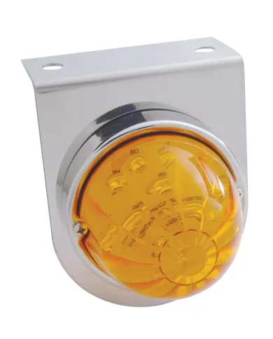 UP32318-Stainless Light Bracket With 17 LED Watermelon Light - Amber LED/Amber Lens