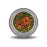 TXTLED-2HTA - 2 1/2" Round Clear Ribbed Amber LED (13 Diodes)"