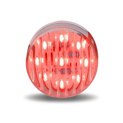 TXTLED-2HTR - 2 1/2" Round Clear Ribbed Red LED (13 Diodes)"