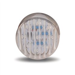 TXTLED-2HTR - 2 1/2" Round Clear Ribbed Red LED (13 Diodes)"