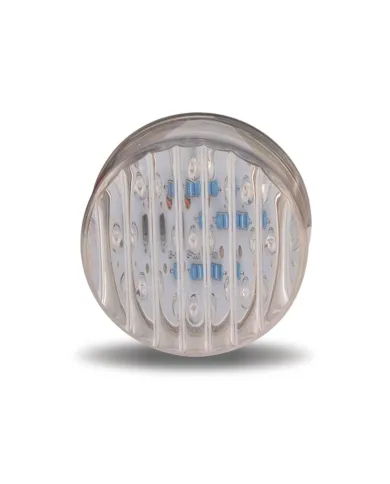 TXTLED-2HTR - 2 1/2" Round Clear Ribbed Red LED (13 Diodes)"