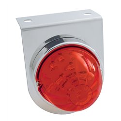 UP32319-Stainless Light Bracket With 17 LED Watermelon Light - Red LED/Red Lens