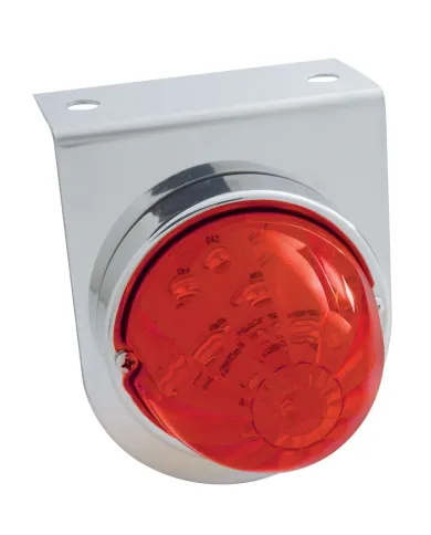 UP32319-Stainless Light Bracket With 17 LED Watermelon Light - Red LED/Red Lens