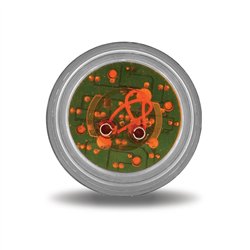TXTLED-2HTR - 2 1/2" Round Clear Ribbed Red LED (13 Diodes)"