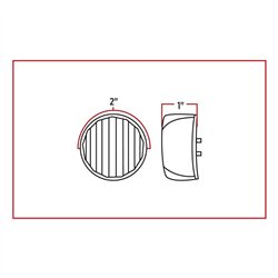 TXTLED-2R - 2" Round Red LED (9 Diodes)"