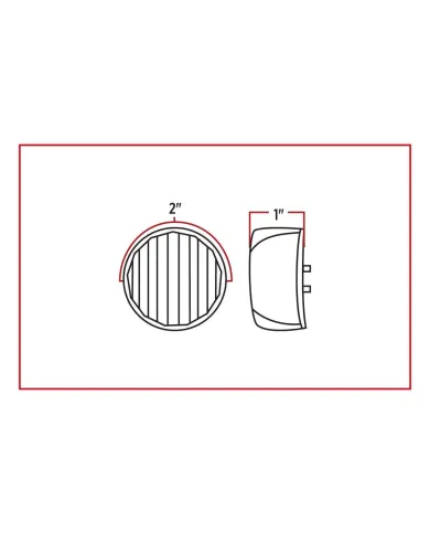 TXTLED-2R - 2" Round Red LED (9 Diodes)"