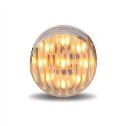TXTLED-2TA - 2" Round Clear Ribbed Amber LED (9 Diodes)"
