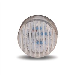 TXTLED-2TA - 2" Round Clear Ribbed Amber LED (9 Diodes)"
