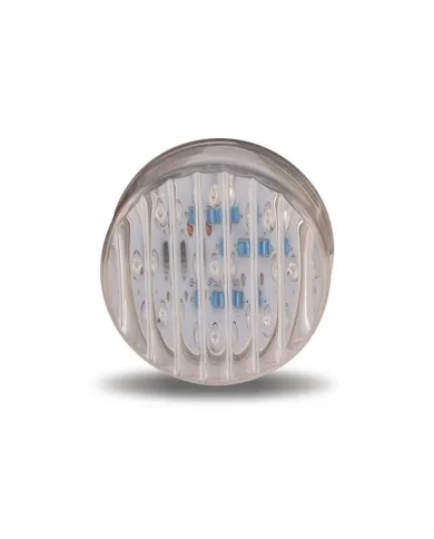 TXTLED-2TA - 2" Round Clear Ribbed Amber LED (9 Diodes)"