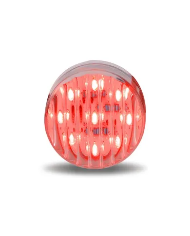 TXTLED-2TR - 2" Round Clear Ribbed Red LED (9 Diodes)