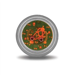 TXTLED-2TR - 2" Round Clear Ribbed Red LED (9 Diodes)