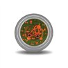 TXTLED-2TR - 2" Round Clear Ribbed Red LED (9 Diodes)