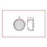 TXTLED-2TR - 2" Round Clear Ribbed Red LED (9 Diodes)