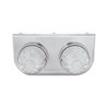 UP32324-Stainless Light Bracket With 2X 17 LED Watermelon Lights - Amber LED/Clear Lens