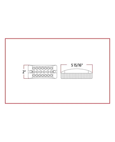 TXTLED-2X6R - 2" X 6" Red Trailer LED (20 Diodes)