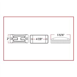 TXTLED-2X6RR - 2" X 6" Reflectorized Red Trailer LED (8 Diodes)"