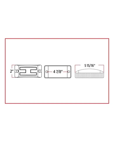 TXTLED-2X6RR - 2" X 6" Reflectorized Red Trailer LED (8 Diodes)"