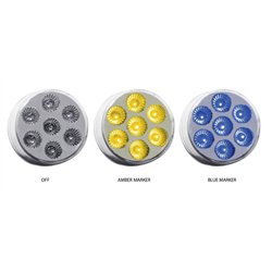 TXTLED-2XAB - 2" Dual Revolution Amber/Blue LED (7 Diodes)