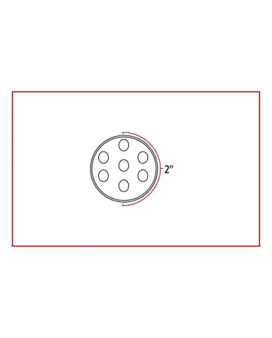 TXTLED-2XAB - 2" Dual Revolution Amber/Blue LED (7 Diodes)