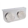 UP32344-Stainless Light Bracket With 2X 17 LED Beehive Lights - Amber LED/Clear Lens