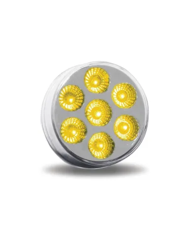TXTLED-2XCA - 2" Round Clear Amber LED (7 Diodes)