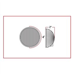 TXTLED-4100A - 4" Amber Stop Turn & Tail LED (19 Diodes)