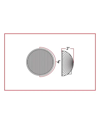 TXTLED-4100A - 4" Amber Stop Turn & Tail LED (19 Diodes)