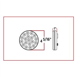 TXTLED-4MW - 4" Mirror White Back-Up LED (12 Diodes)
