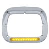 UP32370-10 LED 5" x 7" Headlight Bezel With Visor - Amber LED/Amber Lens