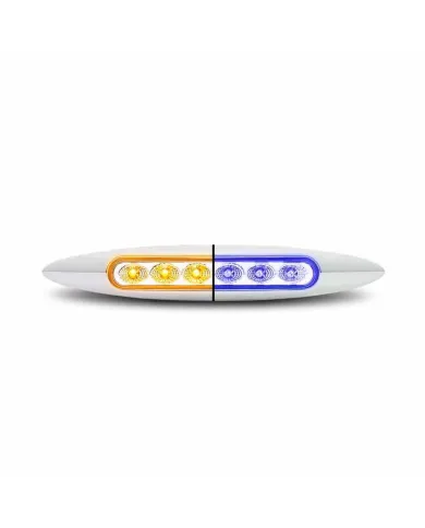 TXTLED-6XAB - 6" DUAL AMBER TO BLUE AUX. MARKER LIGHT 