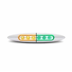 TXTLED-6XAG - 6" DUAL AMBER TO GREEN AUX. MARKER LIGHT 