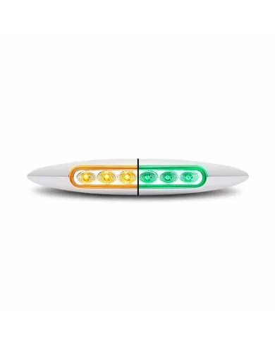 TXTLED-6XAG - 6" DUAL AMBER TO GREEN AUX. MARKER LIGHT 