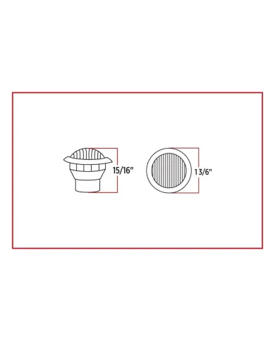 TXTLED-B2A - Mini Button Amber LED - 2 Wire