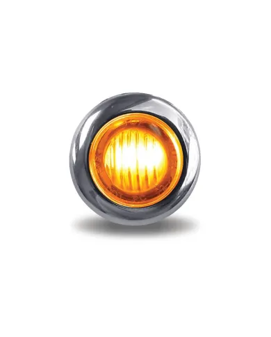 TXTLED-B2CA - Mini Button Clear Amber LED - 2 Wire
