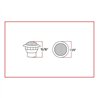 TXTLED-B2CA - Mini Button Clear Amber LED - 2 Wire