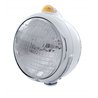 UP32390-Stainless Steel Guide 682-C Headlight 6014 & Dual Mode LED Signal - Amber Lens