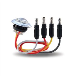 TXTLED-B3CR - Mini Button Clear Red LED - 3 Wire