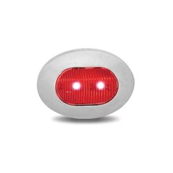 TXTLED-B4CR - Mini Oval Button Clear Red LED - 3 Wire