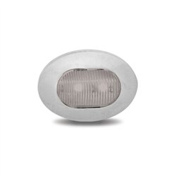 TXTLED-B4CR - Mini Oval Button Clear Red LED - 3 Wire