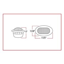 TXTLED-B4CR - Mini Oval Button Clear Red LED - 3 Wire