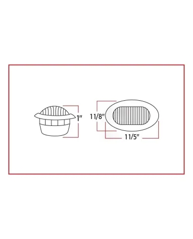 TXTLED-B4CR - Mini Oval Button Clear Red LED - 3 Wire