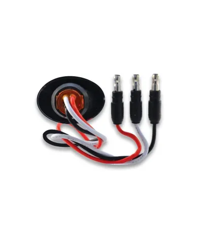 TXTLED-B4R - Mini Oval Button Red LED - 3 Wire