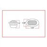 TXTLED-B4R - Mini Oval Button Red LED - 3 Wire