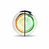 TXTLED-BX1AG - Mini Button Dual Revolution Amber/Green LED with Reflector & Silicone Locking Ring (1 Diode)