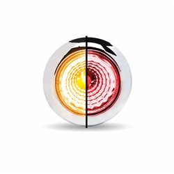 TXTLED-BX1AR - Mini Button Dual Revolution Amber/Red LED with Reflector & Silicone Locking Ring (1 Diode)