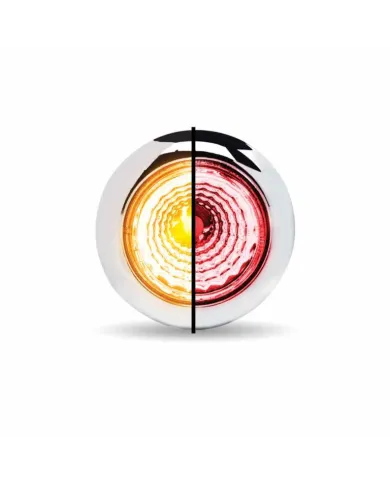 TXTLED-BX1AR - Mini Button Dual Revolution Amber/Red LED with Reflector & Silicone Locking Ring (1 Diode)