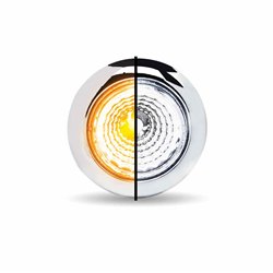 TXTLED-BX1AW - Mini Button Dual Revolution Amber/White LED with Reflector & Silicone Locking Ring (1 Diode)