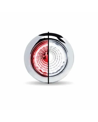 TXTLED-BX1RW - Mini Button Dual Revolution Red/White LED with Reflector & Silicone Locking Ring (1 Diode)