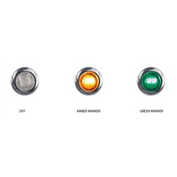TXTLED-BX3AG - Mini Button Dual Revolution Amber/Green LED 